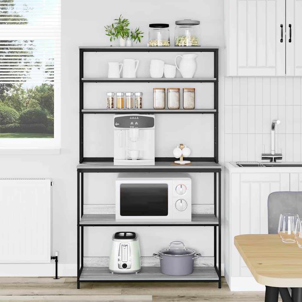 vidaXL Kitchen Shelf 5-Tier 100 x 40 x 168 cm Engineered Wood