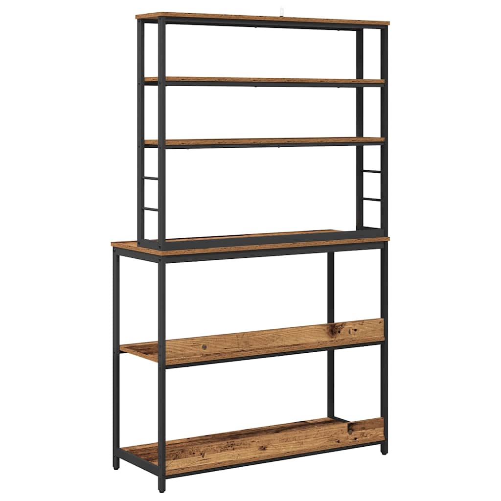 vidaXL Kitchen Shelf Old Wood 100 x 40 x 168 cm Engineered Wood