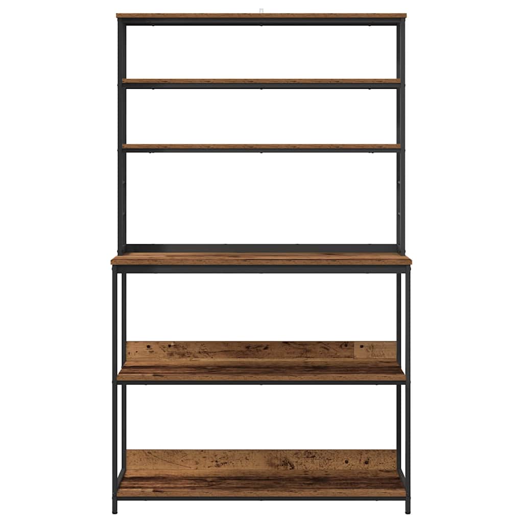 vidaXL Kitchen Shelf Old Wood 100 x 40 x 168 cm Engineered Wood