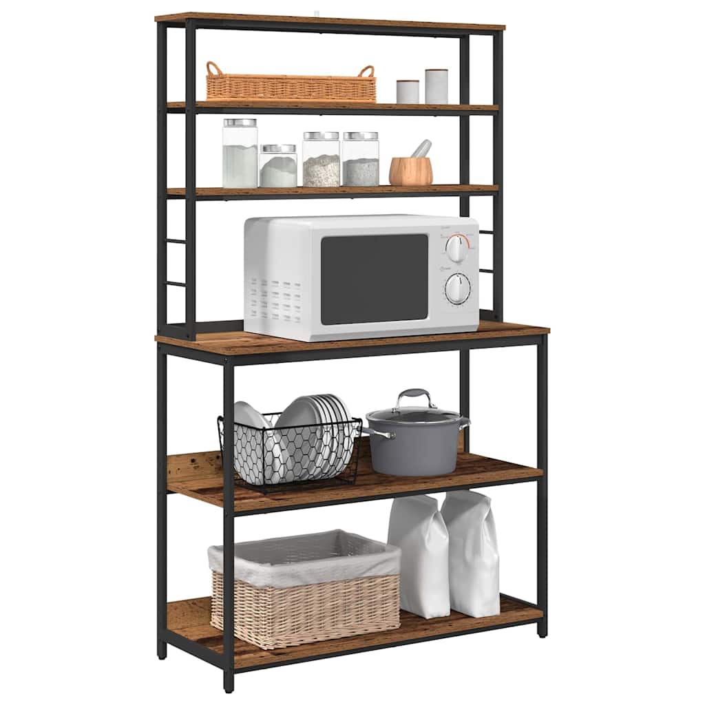 vidaXL Kitchen Shelf Old Wood 100 x 40 x 168 cm Engineered Wood
