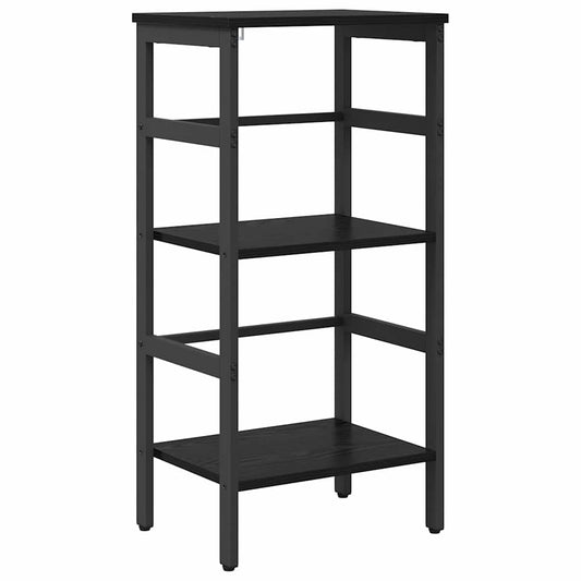vidaXL Bookshelf 2-Tier 40 x 29.5 x 81 cm Engineered Wood Black Oak