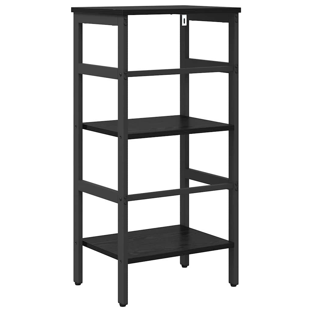 vidaXL Bookshelf 2-Tier 40 x 29.5 x 81 cm Engineered Wood Black Oak