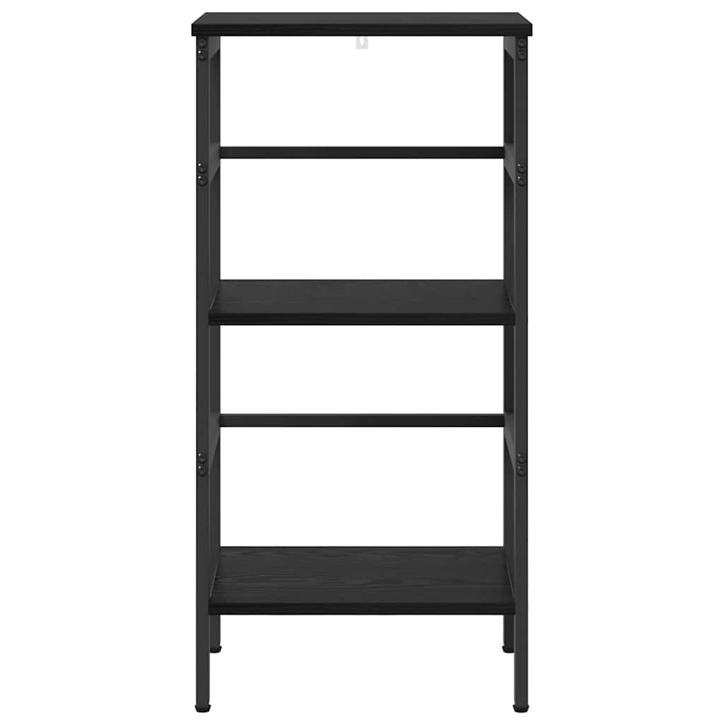 vidaXL Bookshelf 2-Tier 40 x 29.5 x 81 cm Engineered Wood Black Oak