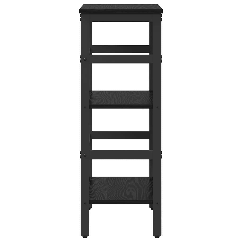 vidaXL Bookshelf 2-Tier 40 x 29.5 x 81 cm Engineered Wood Black Oak