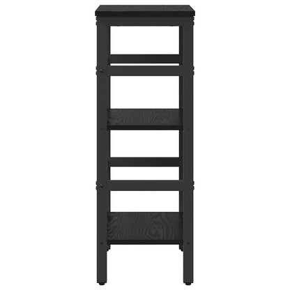 vidaXL Bookshelf 2-Tier 40 x 29.5 x 81 cm Engineered Wood Black Oak