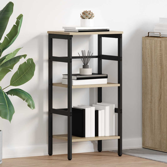 vidaXL Bookshelf 2-Tier 40 x 29.5 x 81 cm Engineered Wood Sonoma Oak