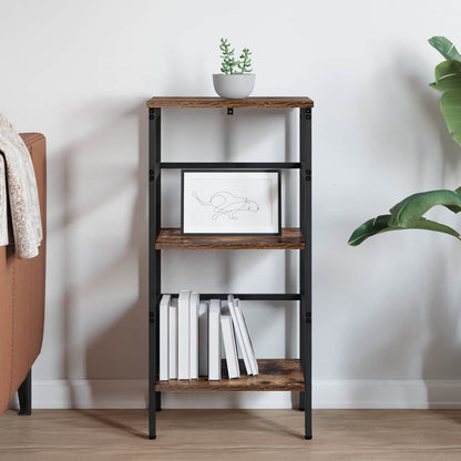 vidaXL Bookshelf 2-Tier 40 x 29.5 x 81 cm Engineered Wood Smoked Oak