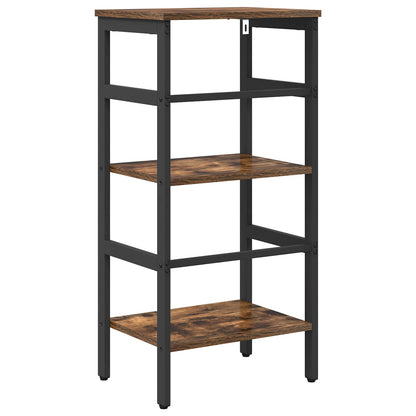 vidaXL Bookshelf 2-Tier 40 x 29.5 x 81 cm Engineered Wood Smoked Oak