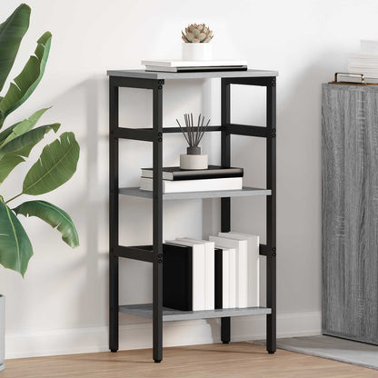vidaXL Bookshelf 2-Tier 40 x 29.5 x 81 cm Engineered Wood Grey Sonoma