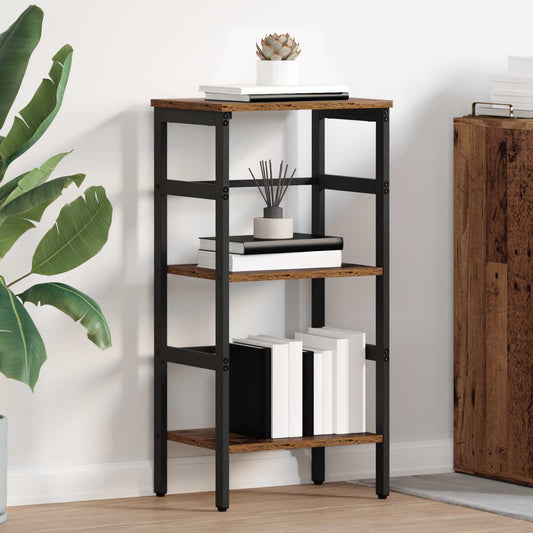 vidaXL Bookshelf 2-Tier 40 x 29.5 x 81 cm Engineered Wood Old Wood