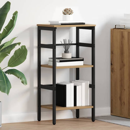 vidaXL Bookshelf 2-Tier 40 x 29.5 x 81 cm Engineered Wood Artisan Oak