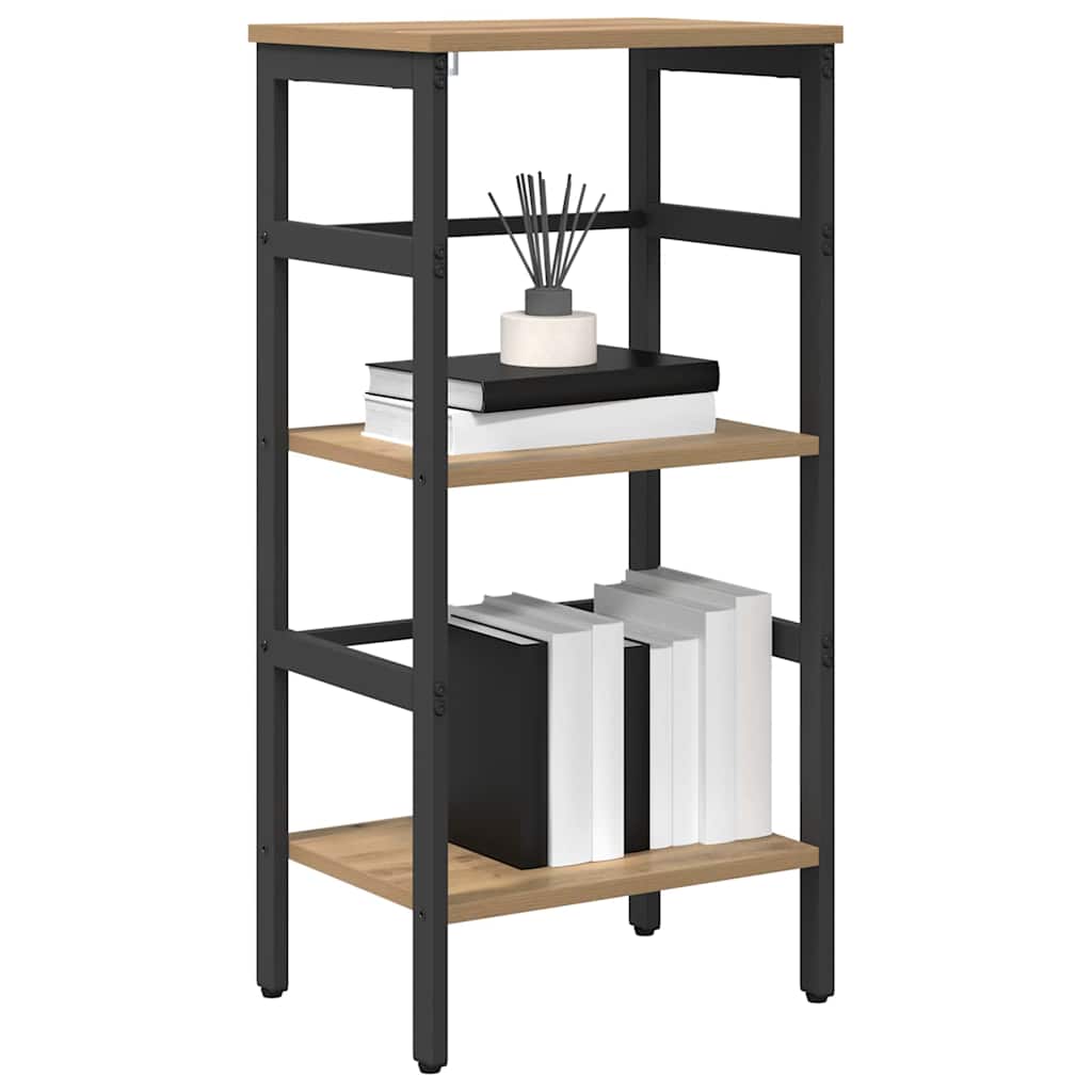 vidaXL Bookshelf 2-Tier 40 x 29.5 x 81 cm Engineered Wood Artisan Oak