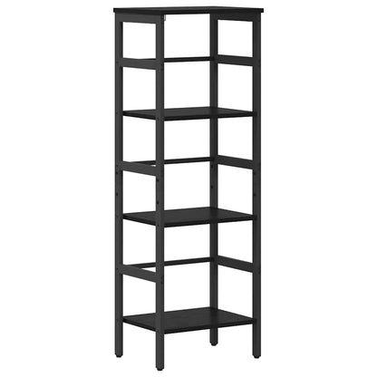 vidaXL Bookshelf 3-Tier 40 x 29.5 x 115 cm Engineered Wood Black Oak