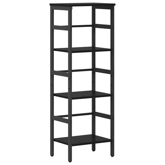 vidaXL Bookshelf 3-Tier 40 x 29.5 x 115 cm Engineered Wood Black Oak