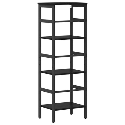 vidaXL Bookshelf 3-Tier 40 x 29.5 x 115 cm Engineered Wood Black Oak