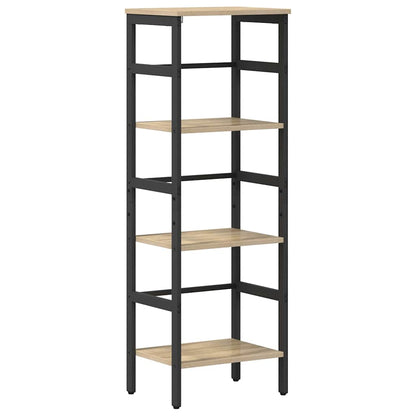 vidaXL Bookshelf 3-Tier 40 x 29.5 x 115 cm Engineered Wood Sonoma Oak