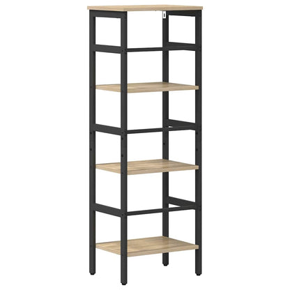 vidaXL Bookshelf 3-Tier 40 x 29.5 x 115 cm Engineered Wood Sonoma Oak