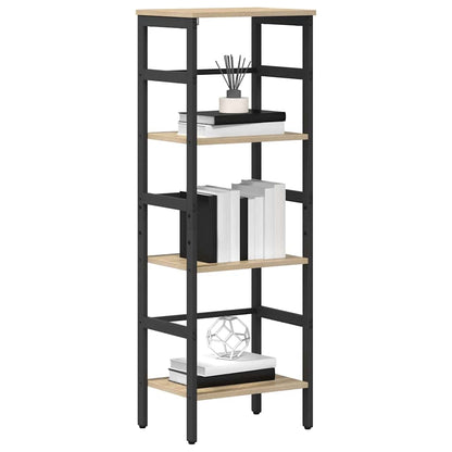 vidaXL Bookshelf 3-Tier 40 x 29.5 x 115 cm Engineered Wood Sonoma Oak