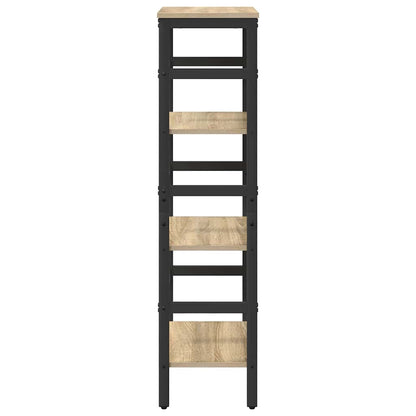 vidaXL Bookshelf 3-Tier 40 x 29.5 x 115 cm Engineered Wood Sonoma Oak