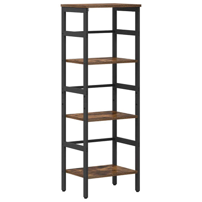 vidaXL Bookshelf 3-Tier 40 x 29.5 x 115 cm Engineered Wood Smoked Oak