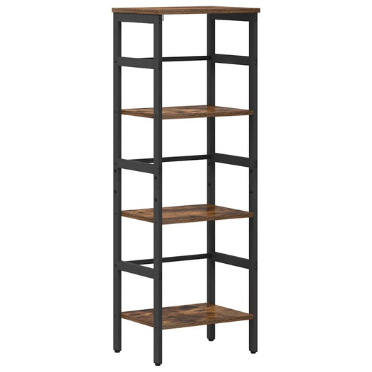 vidaXL Bookshelf 3-Tier 40 x 29.5 x 115 cm Engineered Wood Smoked Oak