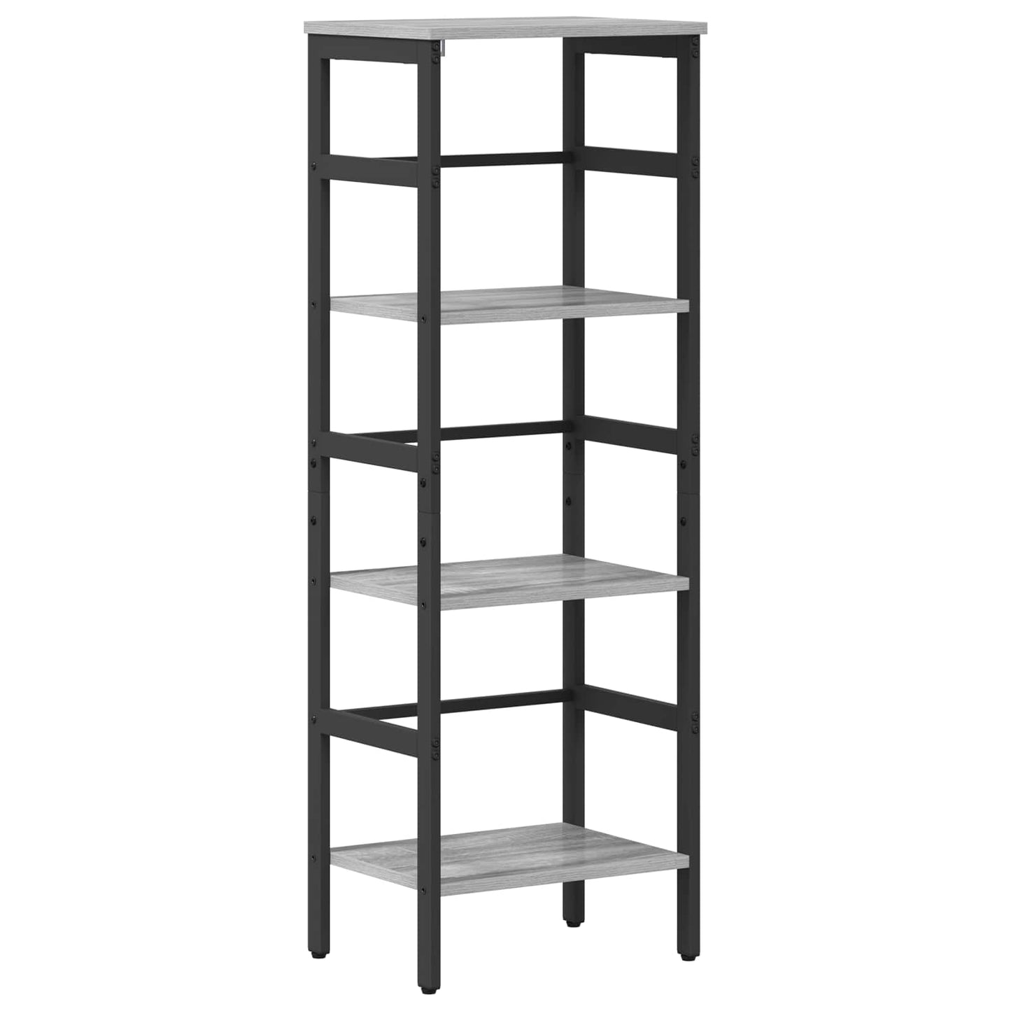 vidaXL Bookshelf 3-Tier 40 x 29.5 x 115 cm Engineered Wood Grey Sonoma