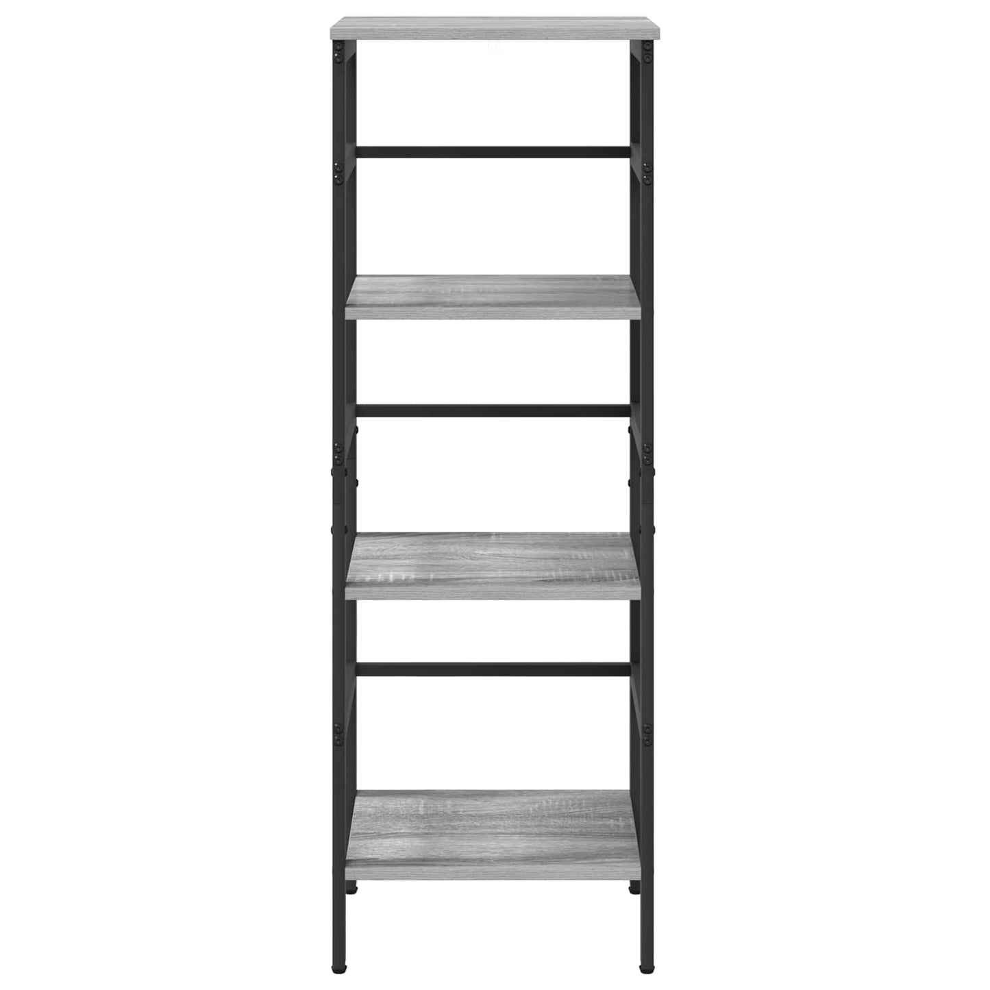 vidaXL Bookshelf 3-Tier 40 x 29.5 x 115 cm Engineered Wood Grey Sonoma
