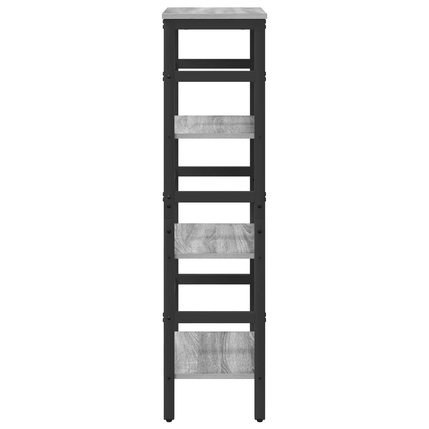 vidaXL Bookshelf 3-Tier 40 x 29.5 x 115 cm Engineered Wood Grey Sonoma