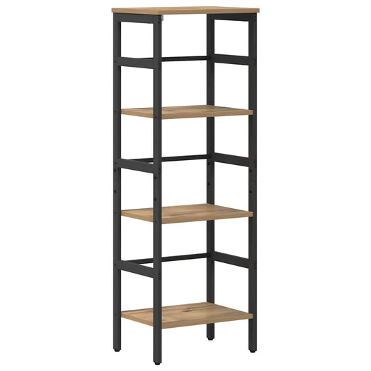 vidaXL Bookshelf 3-Tier 40 x 29.5 x 115 cm Engineered Wood Artisan Oak