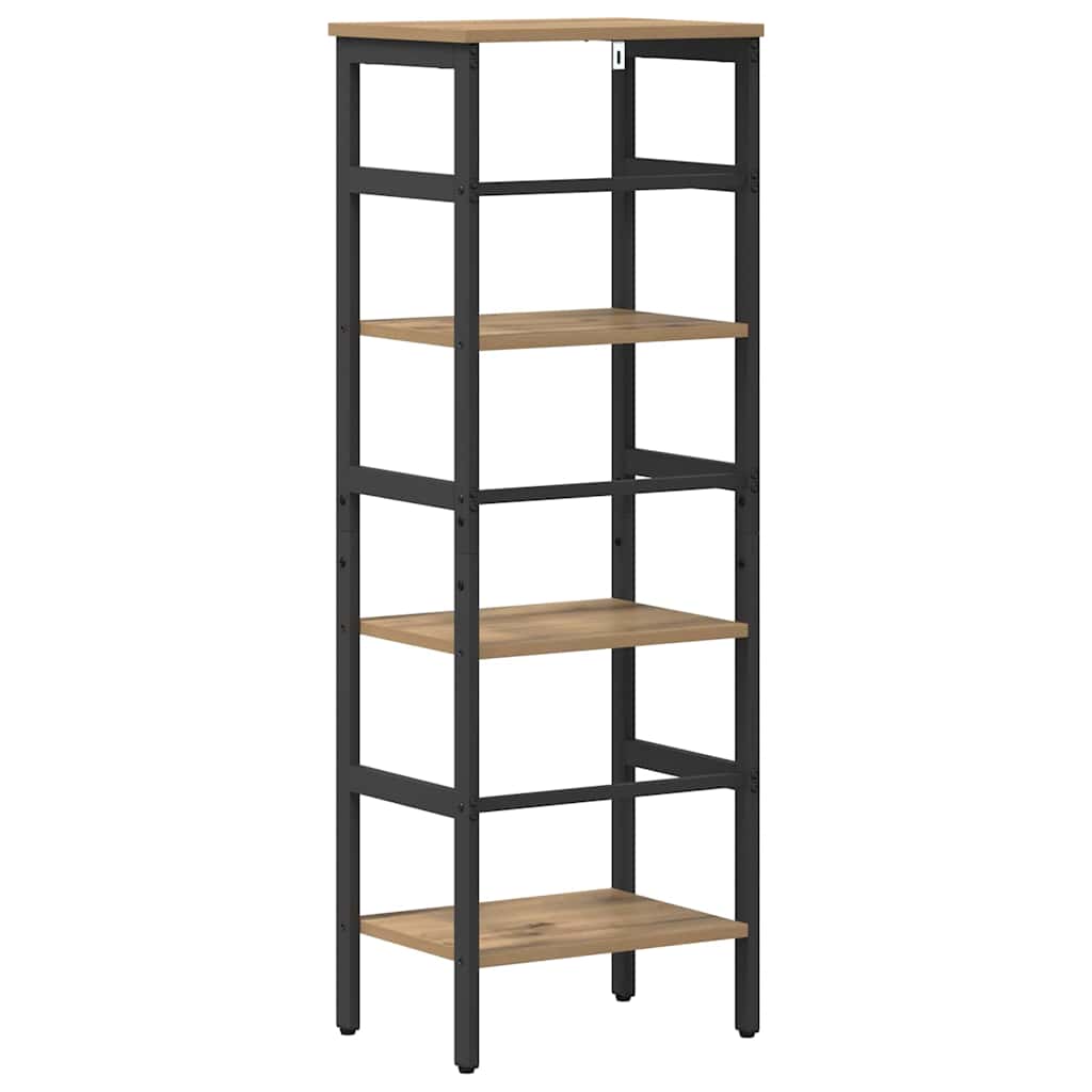 vidaXL Bookshelf 3-Tier 40 x 29.5 x 115 cm Engineered Wood Artisan Oak