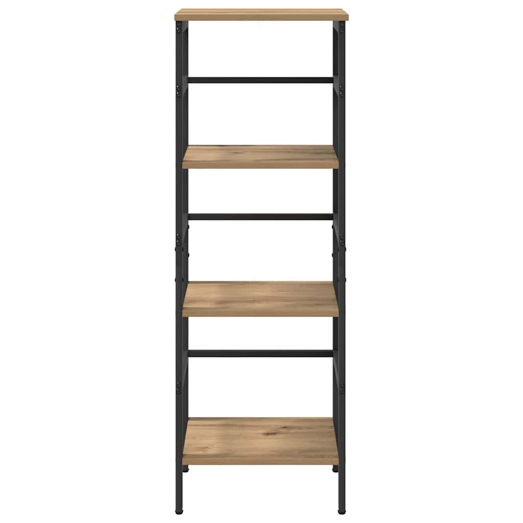 vidaXL Bookshelf 3-Tier 40 x 29.5 x 115 cm Engineered Wood Artisan Oak