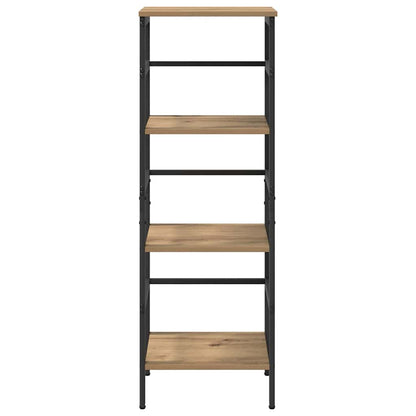vidaXL Bookshelf 3-Tier 40 x 29.5 x 115 cm Engineered Wood Artisan Oak