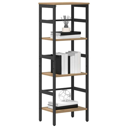 vidaXL Bookshelf 3-Tier 40 x 29.5 x 115 cm Engineered Wood Artisan Oak