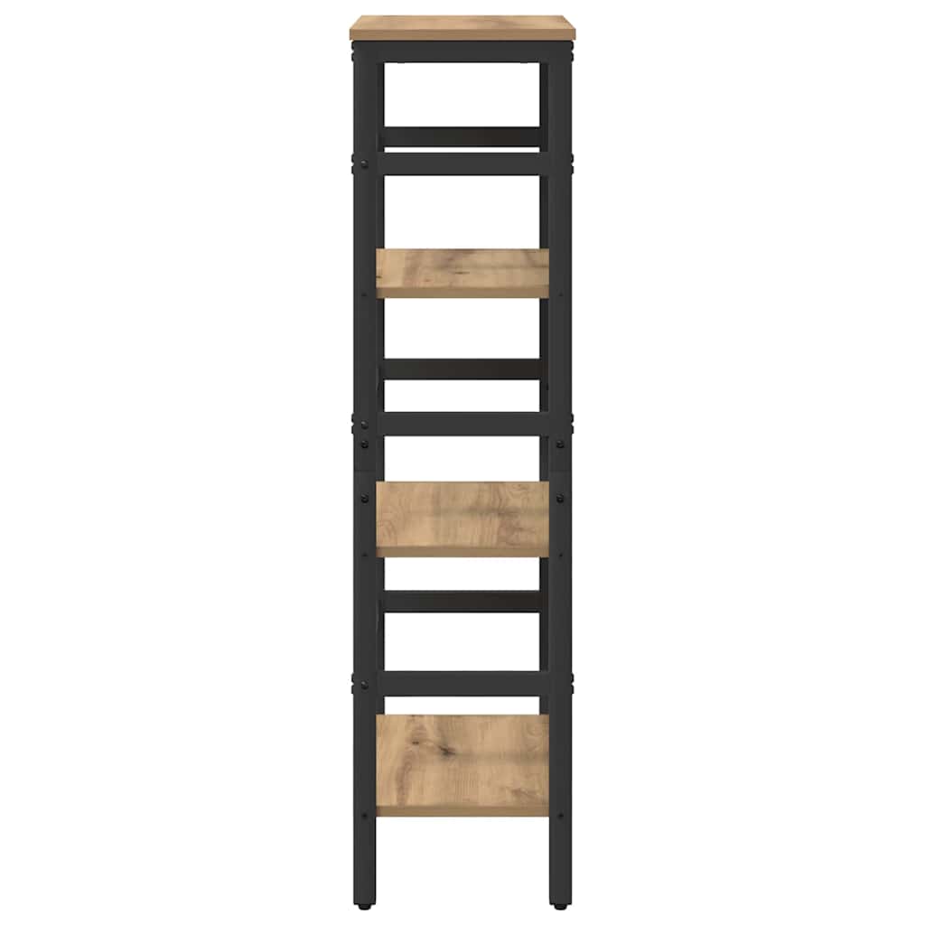 vidaXL Bookshelf 3-Tier 40 x 29.5 x 115 cm Engineered Wood Artisan Oak