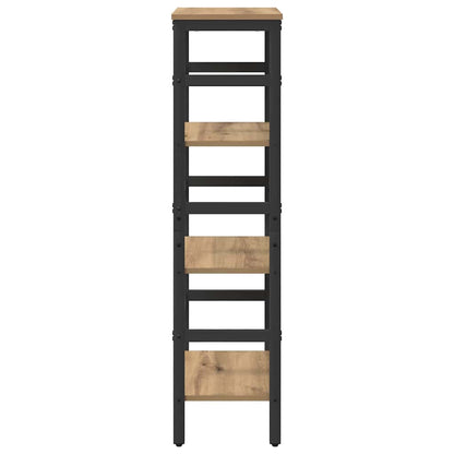 vidaXL Bookshelf 3-Tier 40 x 29.5 x 115 cm Engineered Wood Artisan Oak