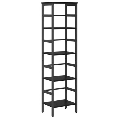 vidaXL Bookshelf 4-Tier 40 x 29.5 x 149 cm Engineered Wood Black Oak