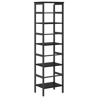 vidaXL Bookshelf 4-Tier 40 x 29.5 x 149 cm Engineered Wood Black Oak