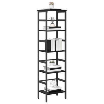 vidaXL Bookshelf 4-Tier 40 x 29.5 x 149 cm Engineered Wood Black Oak