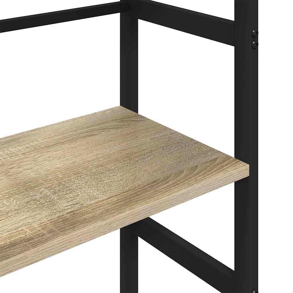 vidaXL Bookshelf 4-Tier 40 x 29.5 x 149 cm Engineered Wood Sonoma Oak