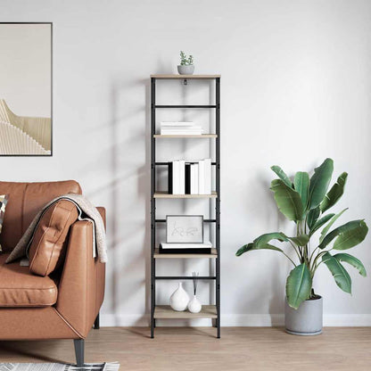 vidaXL Bookshelf 4-Tier 40 x 29.5 x 149 cm Engineered Wood Sonoma Oak