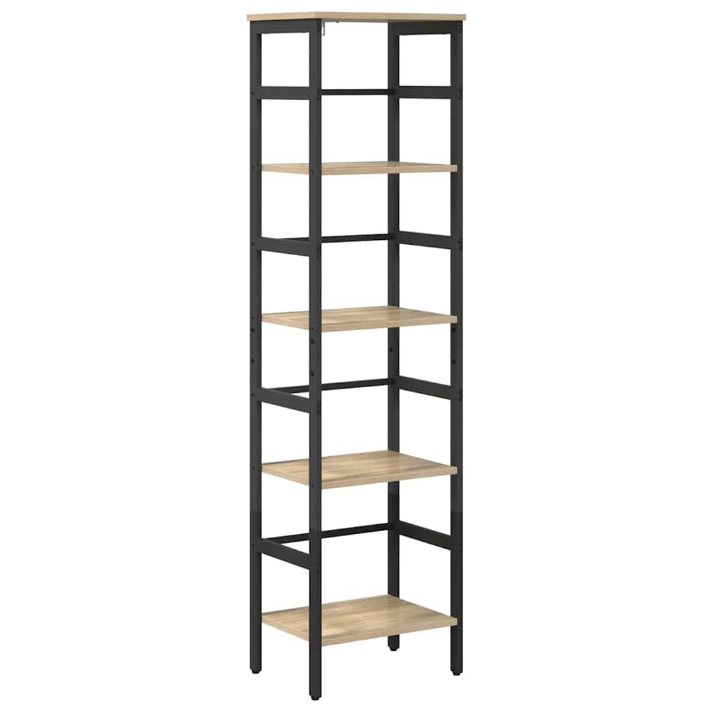 vidaXL Bookshelf 4-Tier 40 x 29.5 x 149 cm Engineered Wood Sonoma Oak