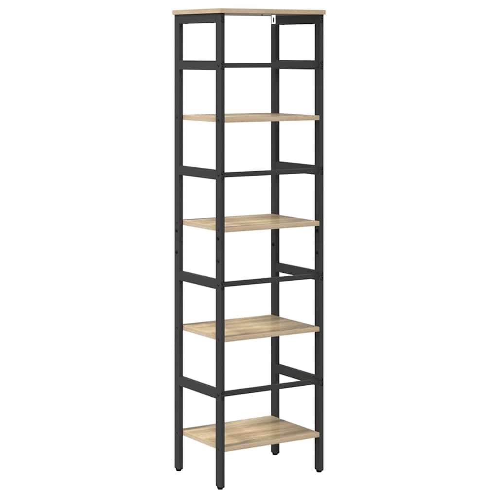 vidaXL Bookshelf 4-Tier 40 x 29.5 x 149 cm Engineered Wood Sonoma Oak