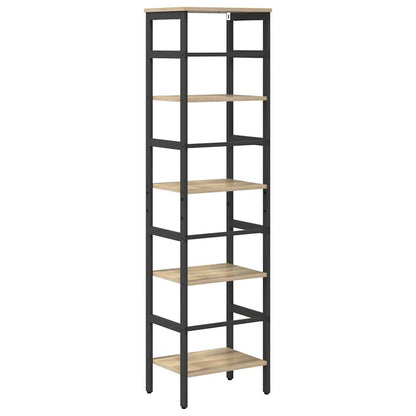 vidaXL Bookshelf 4-Tier 40 x 29.5 x 149 cm Engineered Wood Sonoma Oak