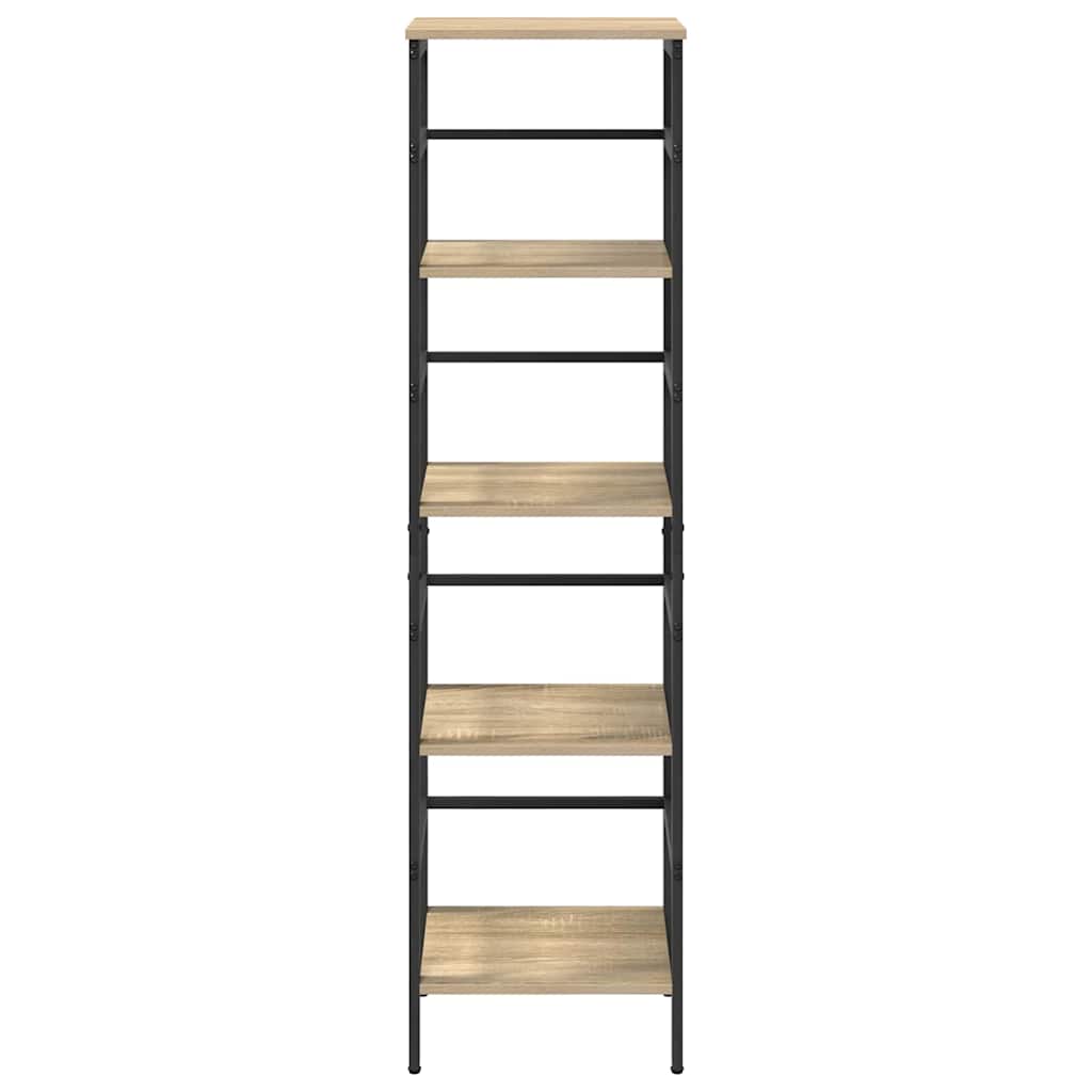 vidaXL Bookshelf 4-Tier 40 x 29.5 x 149 cm Engineered Wood Sonoma Oak