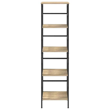 vidaXL Bookshelf 4-Tier 40 x 29.5 x 149 cm Engineered Wood Sonoma Oak