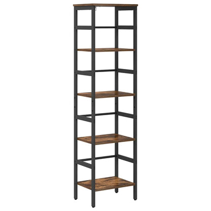 vidaXL Bookshelf 4-Tier 40 x 29.5 x 149 cm Engineered Wood Smoked Oak