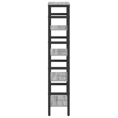 vidaXL Bookshelf 4-Tier 40 x 29.5 x 149 cm Engineered Wood Grey Sonoma