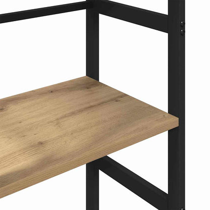 vidaXL Bookshelf 4-Tier 40 x 29.5 x 149 cm Engineered Wood Artisan Oak