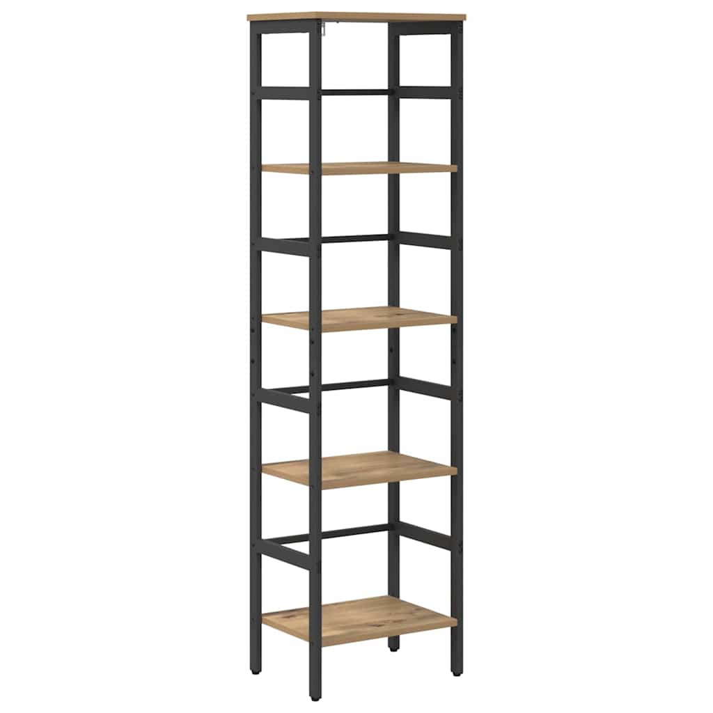 vidaXL Bookshelf 4-Tier 40 x 29.5 x 149 cm Engineered Wood Artisan Oak