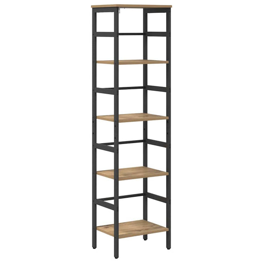 vidaXL Bookshelf 4-Tier 40 x 29.5 x 149 cm Engineered Wood Artisan Oak